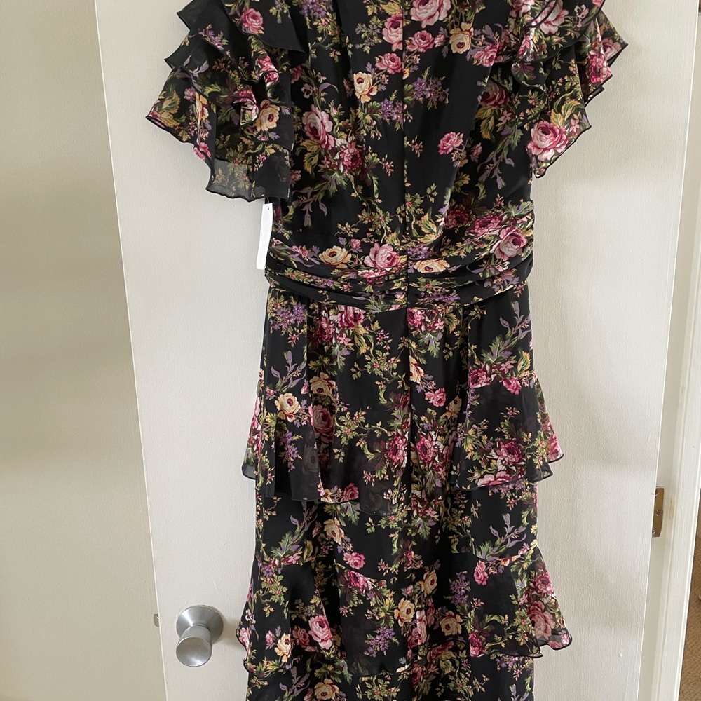 Wayf Black Floral Ruffle Dress - Picture 6 of 9